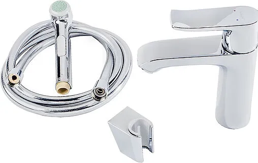 Смеситель для раковины с гигиеническим душем Hansgrohe Metris 110 хром 31285000 Смеситель для раковины с гигиеническим душем Hansgrohe Metris 110 хром 31285000