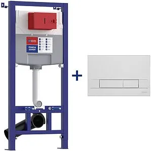 Инсталляция для подвесного унитаза Set 3 в 1 Lemark Peneda Expert + Bit 9812111 с кнопкой хром глянцевый Инсталляция для подвесного унитаза Set 3 в 1 Lemark Peneda Expert + Bit 9812111 с кнопкой хром глянцевый, 1