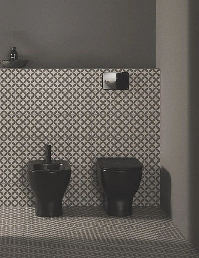 Унитаз приставной безободковый Ideal Standard Tesi AquaBlade Silk Black черный матовый T0077V3