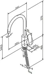 Смеситель для кухни Am.Pm Like хром F8007032, 2