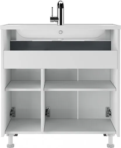 Тумба-умывальник напольный Домино Vector 80 белый DV6604T+4670142930273