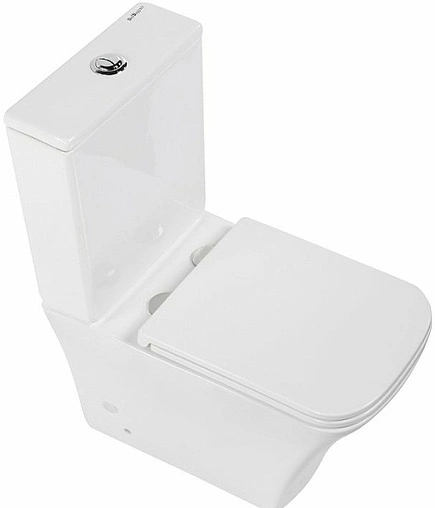 Унитаз-компакт безободковый BelBagno Marmi белый BB052CPR+BB052T