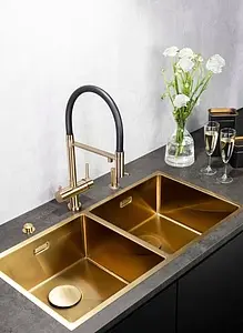 Мойка кухонная Omoikiri Taki 86-2-U/IF-LG светлое золото 4993792 Мойка кухонная Omoikiri Taki 86-2-U/IF-LG светлое золото 4993792, 4