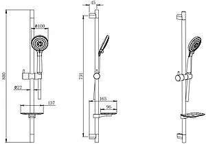 Комплект для ванны 3 в 1 Aquatek Вега чёрный матовый AQ1030MB Комплект для ванны 3 в 1 Aquatek Вега чёрный матовый AQ1030MB, 4