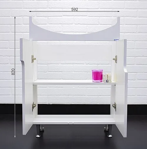 Тумба под умывальник напольный Айсберг Уют 60 белый DA2003T