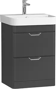 Тумба-умывальник напольная ISVEA Fonte 57 чёрный 21USS040457I+10SQ50057SV, 1