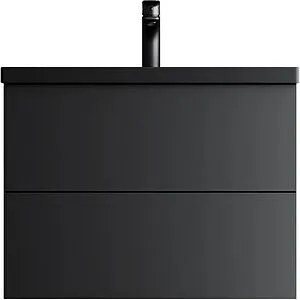 Тумба-умывальник подвесная Am.Pm Gem 75 чёрный матовый M90FHX07522BM+M90WCC0752BM Тумба-умывальник подвесная Am.Pm Gem 75 чёрный матовый M90FHX07522BM+M90WCC0752BM, 1