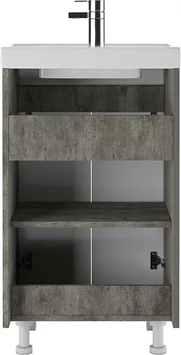 Тумба под умывальник напольный Айсберг Мечта 50 белый/бетон DM2331T