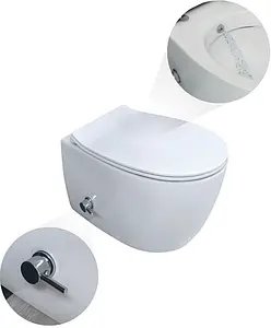 Унитаз подвесной безободковый с функцией биде и встроенным смесителем ISVEA Sentimenti Neo белый 10ARS1015I Унитаз подвесной безободковый с функцией биде и встроенным смесителем ISVEA Sentimenti Neo белый 10ARS1015I, 4