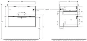 Тумба-умывальник подвесная BelBagno MARINO-CER 70 Bordo Lucido MARINO-CER-700-2C-SO-BRDL-P+BB-0321-70-LVB Тумба-умывальник подвесная BelBagno MARINO-CER 70 Bordo Lucido MARINO-CER-700-2C-SO-BRDL-P+BB-0321-70-LVB, 2