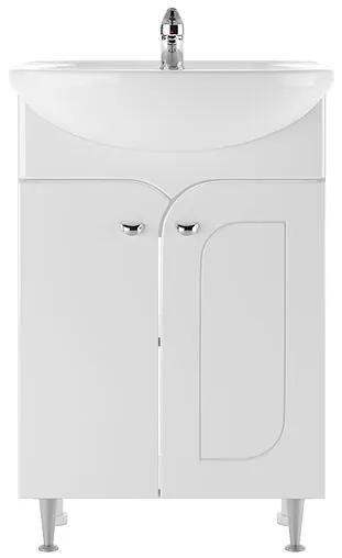 Тумба-умывальник напольная Айсберг Радуга 55 белый DA1141TR+Вн МуБ03