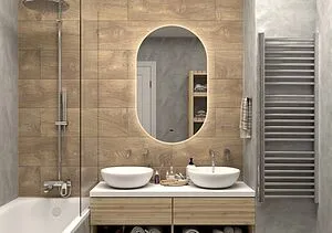 Зеркало с подсветкой Continent Fleur Led 65x110 с бесконтактным сенсором белый ЗЛП327, 5