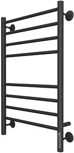 Полотенцесушитель электрический лесенка Terminus Аврора П8 500х800 электро quick touch КС 9005 черный матовый 4670078527493, 1