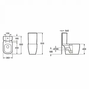 Бачок для унитаза BelBagno Prado белый BB10150T Бачок для унитаза BelBagno Prado белый BB10150T, 3