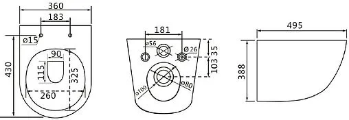 Комплект 5 в 1 Lemark Peneda Expert+Bit+ Glazer White 100121431 с кнопкой Bit 9801005 хром глянцевый