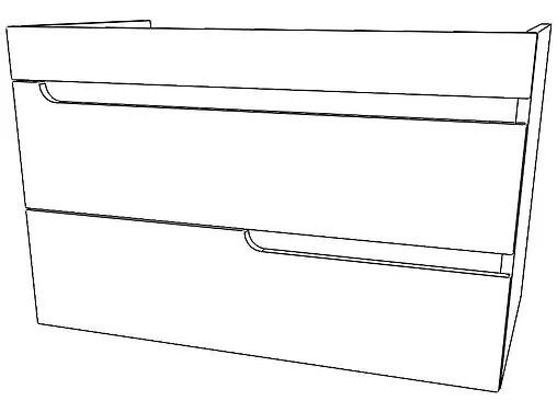 Тумба под умывальник подвесная Айсберг Веста 80 белый DV5917T