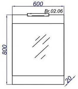 Зеркало с подсветкой Aqwella Brig 60 сосна магия Br.02.06/SM Зеркало с подсветкой Aqwella Brig 60 сосна магия Br.02.06/SM, 2
