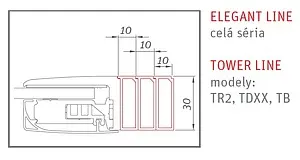 Профиль 10x2000мм хром Roltechnik Tower Line P3061, 2