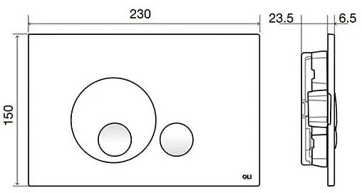 Клавиша смыва для унитаза OLI Globe 152949 белый