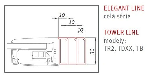 Профиль 10x2000мм хром Roltechnik Tower Line P3061