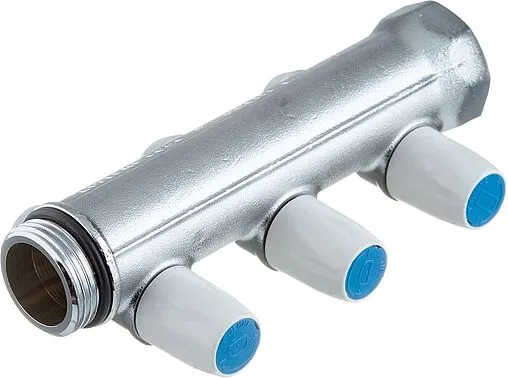 Коллектор регулирующий проходной 3 отвода 1"в/н x ¾"ек Tiemme MAXIMA 1860013 Коллектор регулирующий проходной 3 отвода 1"в/н x ¾"ек Tiemme MAXIMA 1860013