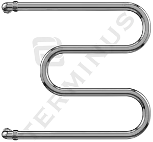 Полотенцесушитель водяной Terminus М-образный AISI 25 500х500 полированная сталь 4620768880490 Полотенцесушитель водяной Terminus М-образный AISI 25 500х500 полированная сталь 4620768880490, 1