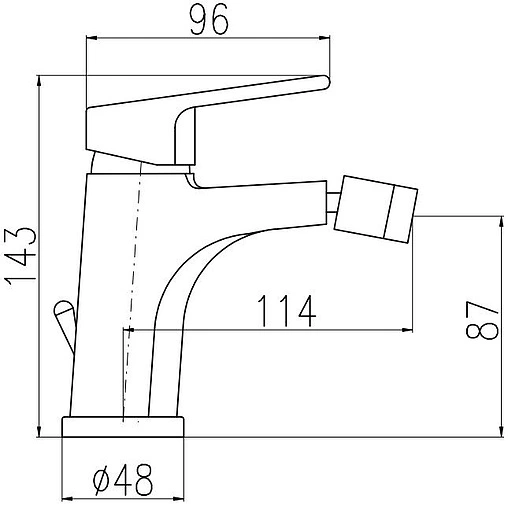 Смеситель для биде Rav Slezak Colorado хром CO145.5