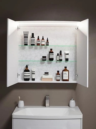 Шкаф-зеркало Aqwella Neringa 80 белый NER0408