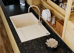 Мойка кухонная Omoikiri Daisen 86-BE ваниль 4993694 Мойка кухонная Omoikiri Daisen 86-BE ваниль 4993694, 3