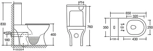 Чаша унитаза Aquanet Roll 3.0 C1 Tornado белый Roll 3.0 C1 T
