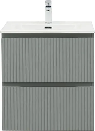 Тумба-умывальник подвесная Aquanet Джейн (Flat) 60 мисти грин 00335432+