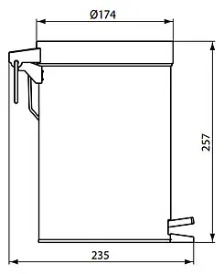 Ведро для мусора Ideal Standard IOM хром A9104MY, 2