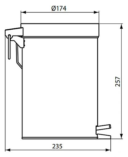 Ведро для мусора Ideal Standard IOM хром A9104MY