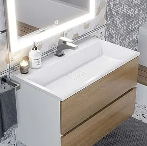 Тумба-умывальник подвесная Uperwood Barsa 80 дуб сонома/белый 293020534 Тумба-умывальник подвесная Uperwood Barsa 80 дуб сонома/белый 293020534, 5