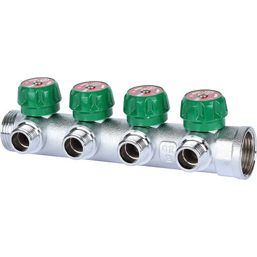 Коллектор регулирующий проходной 4 отвода 1&quot;в/н x ½&quot;н Stout SMB-6849-011204