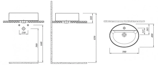Раковина Kale Smartedge 50 белый матовый 7110210501