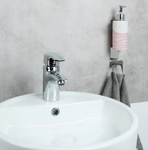 Держатель для дозатора с крючком Fixsen Practica хром FX-800B