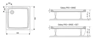 Поддон для душа Ravak Perseus Pro-90 Flat XA037711010 Поддон для душа Ravak Perseus Pro-90 Flat XA037711010, 3