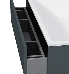 Тумба-умывальник подвесная Am.Pm Inspire 2.0 80 графит M50AFHX0803GM+, 3