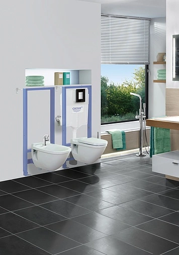 Инсталляция для подвесного унитаза Set 3 в 1 Grohe Rapid SL 38772001 с кнопкой хром глянцевый