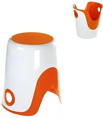 Корзина для белья 2 в 1 Fixsen Wendy белый/оранжевый FX-7073-93