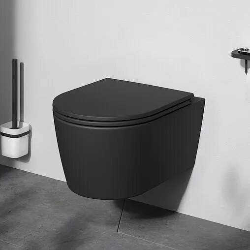 Унитаз подвесной безободковый Am.Pm Func FlashClean черный матовый C8F1700MBSC