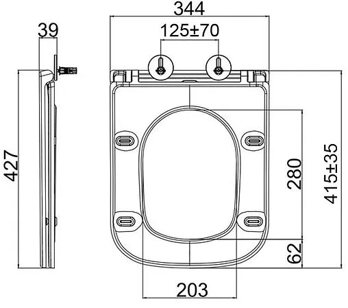Комплект 5 в 1 Lemark Peneda+Bit Florex White 100801419 с кнопкой Bit 9801005 хром глянцевый