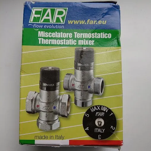 Трехходовой термостатический смесительный клапан ½&quot; +25...+65°С Kvs 2.2 Far Termo FA 3950 12