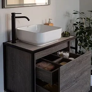 Тумба под умывальник подвесная Aquanet Nova Lite LOFT 75 L дуб рошелье 00261654, 4