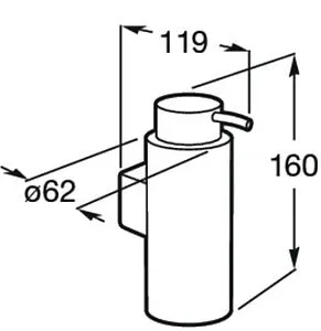 Дозатор для жидкого мыла Roca Superinox полированная сталь 817301002, 2
