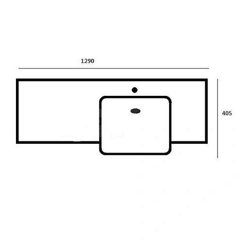 Раковина Aquaton Hotel B 130 L белый 1A709831PI01L