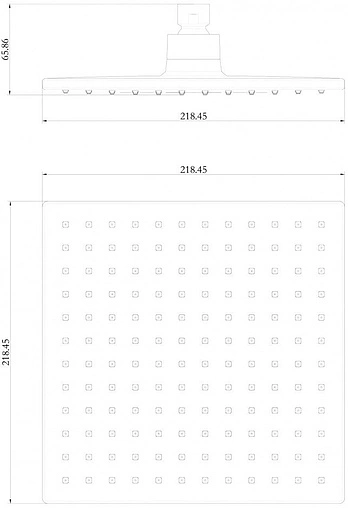 Лейка верхнего душа Swedbe Calypso хром 5040
