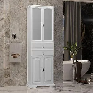 Шкаф-пенал напольный двухстворчатый Opadiris Риспекто 60 белый 00-00005843, 3