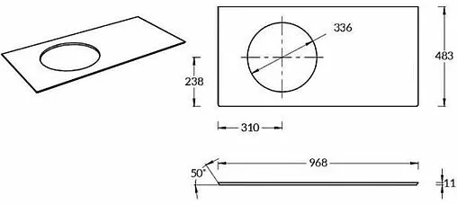 Столешница Kerama Marazzi Cono Onice 97 бежевый матовый CO2.1.VT279\97